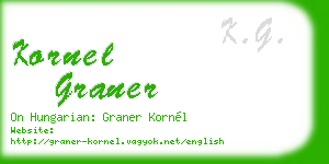kornel graner business card
