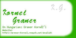 kornel graner business card